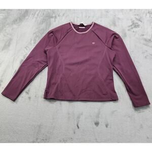 PEARL iZUMi Top Womens M Purple Pink Facet Long Sleeve Crew Neck Biking Riding